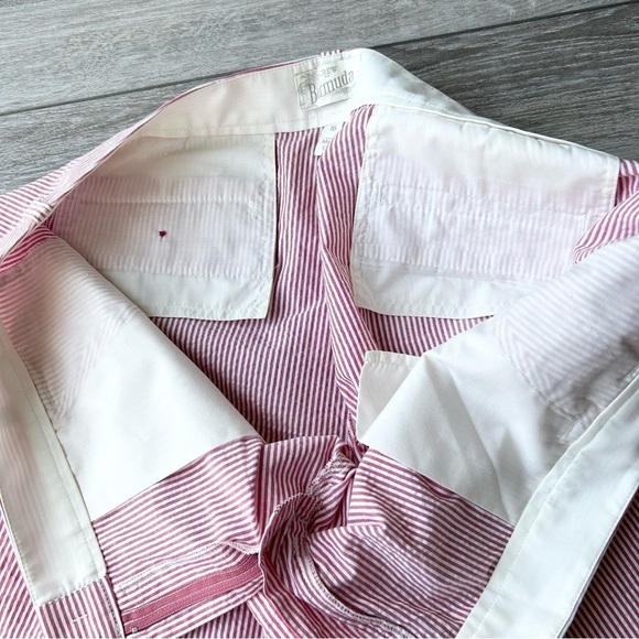 J.Crew RED AND WHITE STRIPED BURMUDA SHORTS - Picture 8 of 9